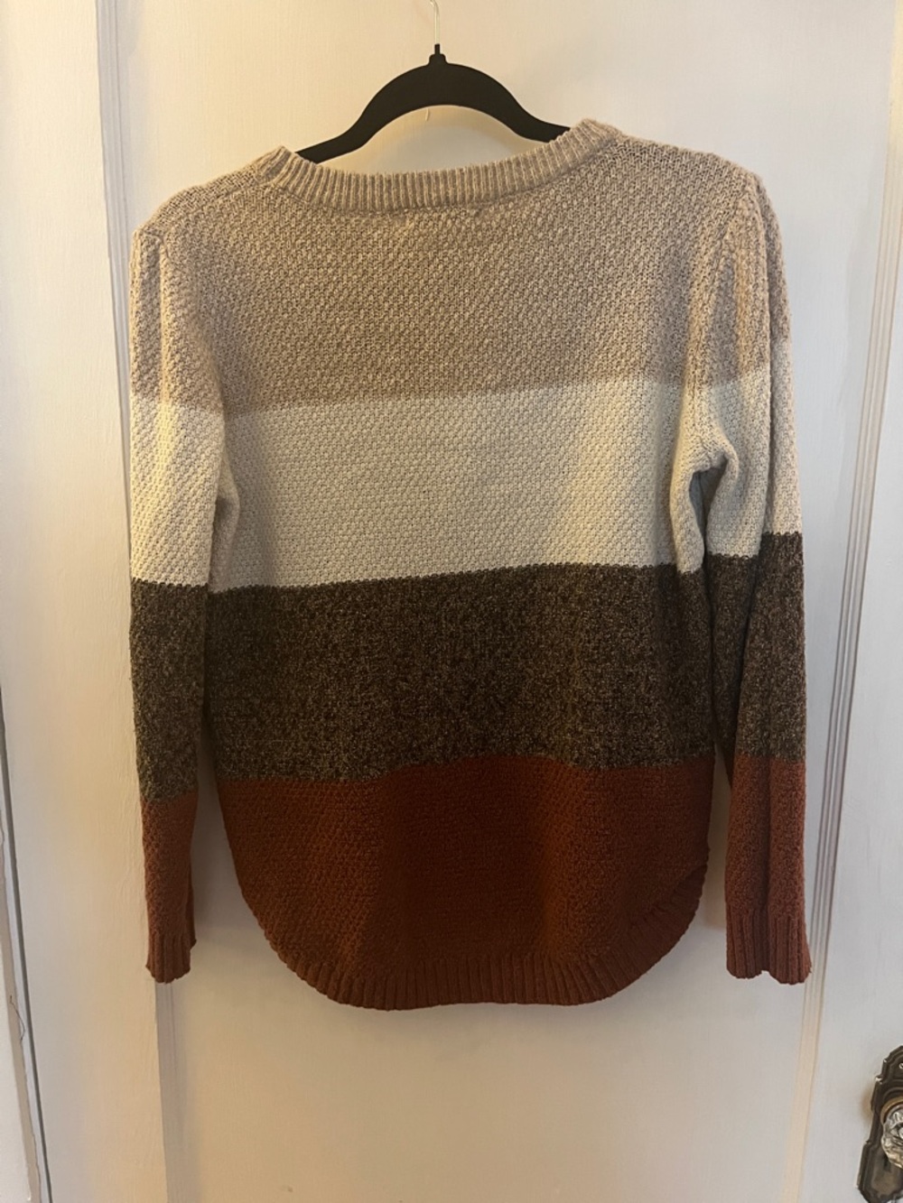 Striped Pink Clover Knit Sweater - Women’s M - Picture 4 of 4